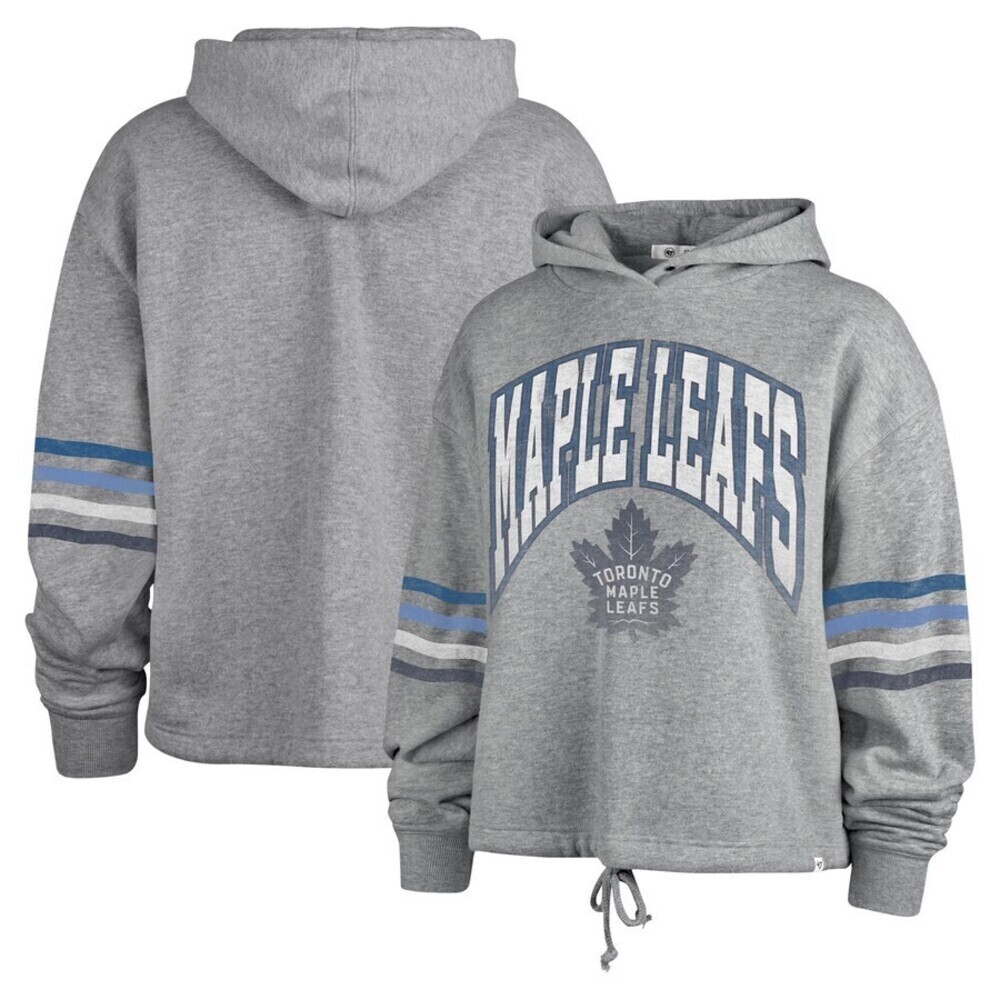47 Brand Women's Toronto Maple Leafs Upland Pullover Hoodie In Grey Size XL NWT